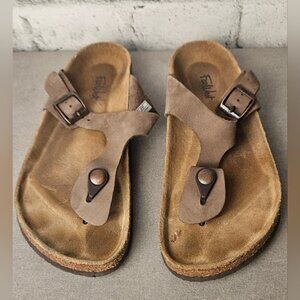 FarWest Women's Vernon Cork Toe Thong Sandals - Taupe